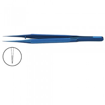 Micro Tying Forceps tungsten carbide coated platforms, Straight,round handle,18cm 0.7mm tips 0.5mm tips 0.3mm tips 0.2mm tips